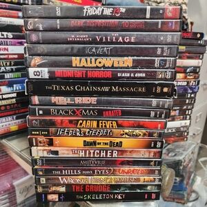 18 Horror DVD Lot Texas Chainsaw Black Xmas Cabin Fever Hitcher Skeleton Key
